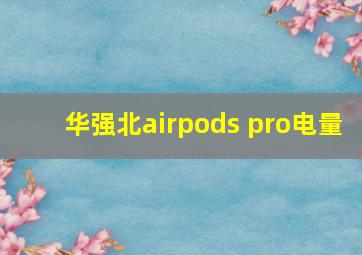 华强北airpods pro电量